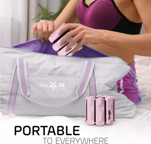 Miniatura 5 de Yes4All Pesas ajustables para muñeca y tobillo, par de 3.5/5 libras, pesas para piernas para mujeres y hombres, bandas de brazo pesadas con sacos