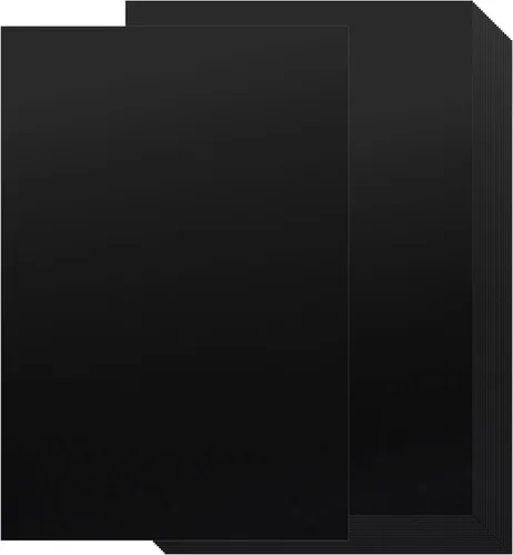 100 hojas de papel de cartulina – papel grueso negro de 8.5 x 11 pulgadas, papel de impresora de tarjetas de 80 libras para invitaciones, álbumes de