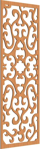 Miniatura 143 de Smithfield Paneles de pared decorativos de madera con calado, 13 3/8 pulgadas de ancho x 34 3/8 pulgadas de alto x 3/8 de alto, roble rojo rojo