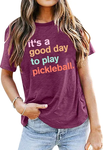 Pickleball Shirts Women Pickleball Paddle Graphic Tee Pickleball Lovers Gifts T Shirts Casual Short Sleeve Tops