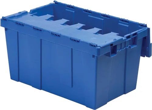 Miniatura 9 de Buckhorn AR2717120201000 Contenedor de Almacenamiento Industrial de Plástico Apilable KeepBox Tote con Tapa Articulada Adjunta