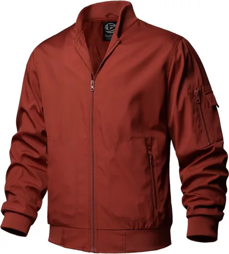 Miniatura 9 de TLZC Chaqueta bomber de moda para hombre, chaqueta cortavientos ligera para golf, abrigo resistente al viento