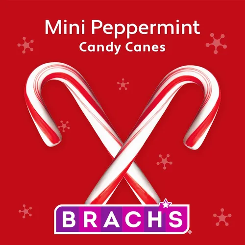 Miniatura 4 de Bastones de caramelo de menta mini festivos de Brach's, caramelo de Navidad, caja de 100