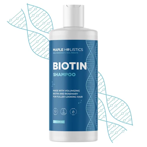 Miniatura 13 de Champú voluminizador de biotina para cabello fino - Champú para cabello fino con menta, argán y aceites esenciales para el cuidado del cabello