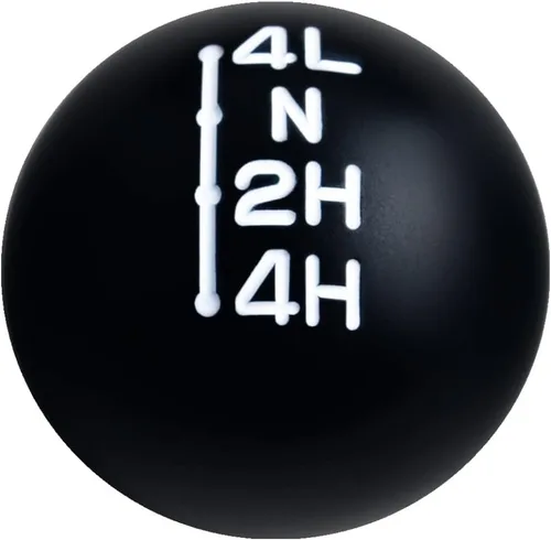 Miniatura 6 de DEWHEL Pomo de cambio de caja de transferencia de aluminio, compatible con Dodge, negro, 3/8"-24