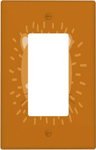 Miniatura 73 de Cubierta de interruptor de luz dúplex de elefante de dibujos animados de 1 banda, cubiertas de enchufe, placa frontal decorativa para receptáculo