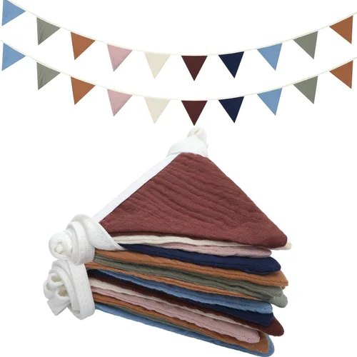 Miniatura 14 de Oudain 2 Piezas Banderines de Bandera Gallardete Guirnalda de Guardería Banderines Triangulares de Empavesado Decoración de Pared Banner para Sala