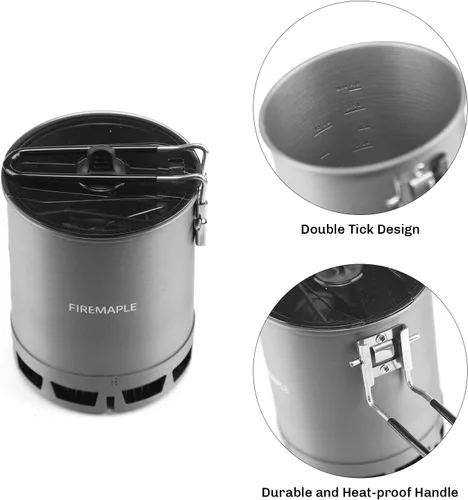Miniatura 6 de Fire-Maple Petrel Quickboil Pro Sistema de Cocina Ultraligero – Juego Compacto de Estufa y Olla para Mochileros de Ebullición Rápida, Ideal