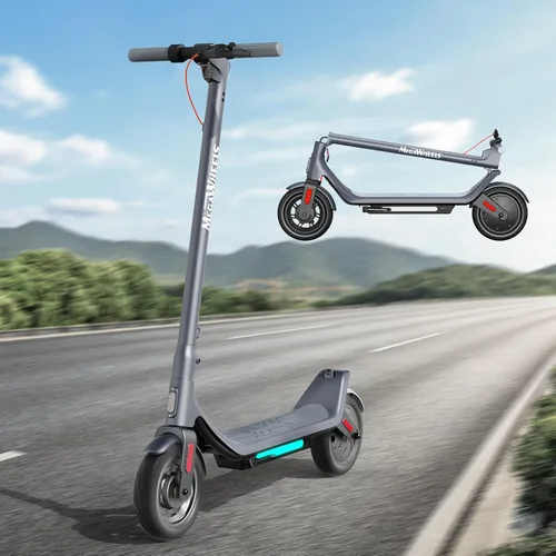 Miniatura 9 de MEGAWHEELS Electric Scooter,Electric Scooter Adults Teens,10in Pneumatic Tires,350/500/600W Motor,19/31 Miles Range,15.5mph E Scooter with Smart APP