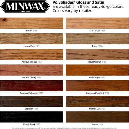 Miniatura 9 de Minwax PolyShades Tinte de Madera + Acabado de Poliuretano – Cuarto, Roble Misión, Brillo Mission Oak