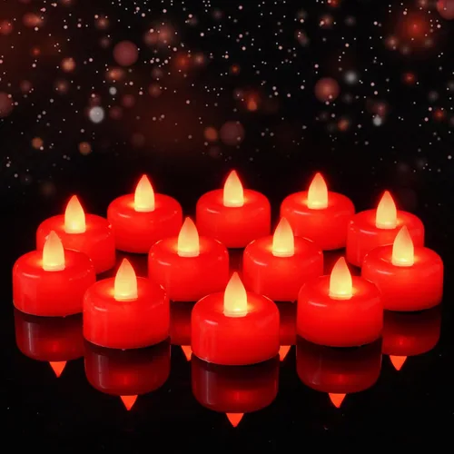 Miniatura 15 de Amagic - Paquete de 24 velas de té LED sin llama, velas de luz de té falsas eléctricas, funcionamiento a pila, para uso votivo, Halloween, Navidad