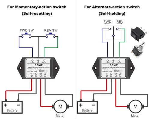 Miniatura 2 de OONO Módulo de relé de avance y marcha atrás para motor/actuador lineal, módulo de relé de marcha atrás (DC 12V)