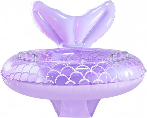 Miniatura 7 de KISSHAKE Flotador de piscina para bebé, flotador de natación de sirena para bebé, entrenador de natación inteligente, flotadores inflables de Sirena