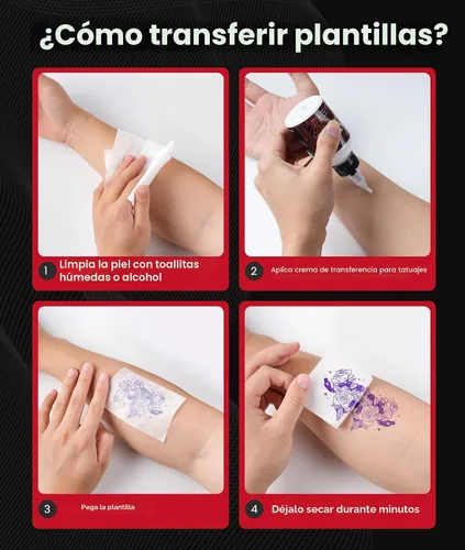 Miniatura 7 de Phomemo Impresora de plantilla de tatuaje, impresora térmica inalámbrica M08F con 10 piezas de papel de transferencia, compatible