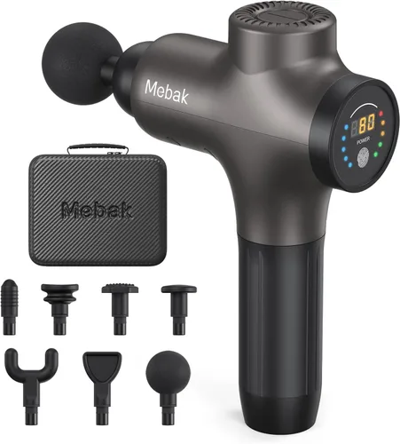 Mebak 3 Pistola de Masaje, Pistola de Masaje de Tejido Profundo para Atletas, Masajeador Profesional de Percusión Muscular, Masajeador para Alivio