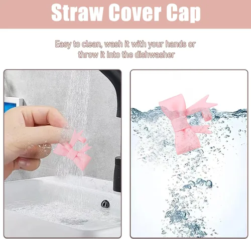 Miniatura 3 de 6 piezas de cubiertas de pajita de silicona para tazas Stanley Cups 40/30 oz 10 mm (0.4 pulg) cubiertas de pajita a prueba de polvo con diseño