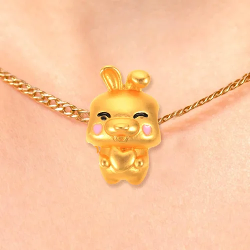Miniatura 6 de EXCEART Cuentas espaciadoras de conejo, dijes de metal con dije de conejo Feng Shui, llavero de conejito 2023, cuentas del año chino del zodiaco