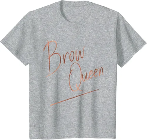 Miniatura 9 de Brow Queen Ombre - Camiseta de escritura a mano, regalo para artista de maquillaje, Negro, S