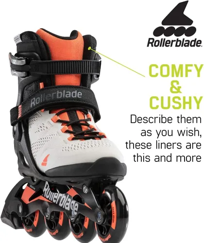 Miniatura 3 de Rollerblade Macroblade 80 - Patines en línea para adultos, para fitness, para mujer, patines Performance GRIS GLACIAR/CORAL
