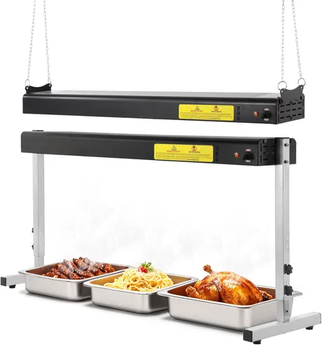 Lámpara de calor de alimentos de 36 pulgadas, calentador de alimentos comercial de 1000 W, calentador de tiras eléctricas, lámpara de calefacción de
