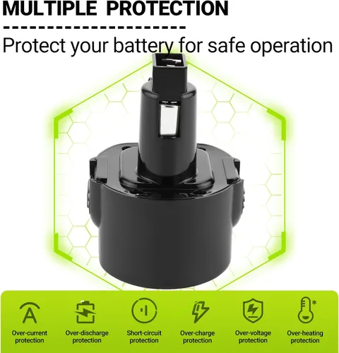 Miniatura 4 de Batería de repuesto de 4000 mAh para Black & Decker 9.6V Batería PS120 PS310 PS3350 PS3300 DE9036 DW9061 CD9600 A9251