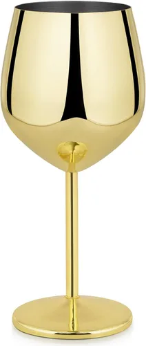 Miniatura 10 de Lifecapido Juego de 6 copas de vino de acero inoxidable, copas de vino coloridas de acero inoxidable de 18 onzas, copas de vino de metal con tallo