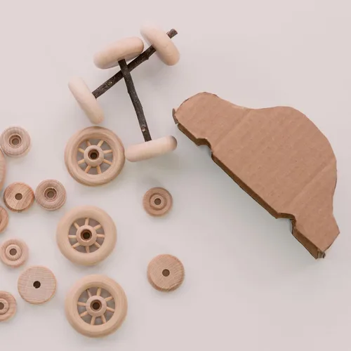 Miniatura 6 de Mini ruedas de madera clásicas, ideales para manualidades, 5/8 pulgadas de diámetro, 1/4 pulgadas de grosor, agujero de 1/8 pulgadas, paquete de 50