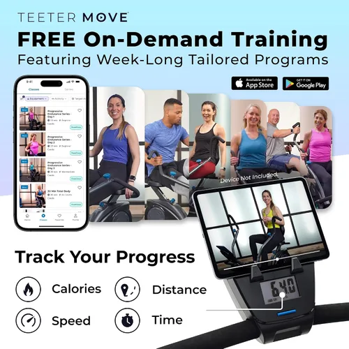Miniatura 6 de Teeter FreeStep Recumbent Cross Trainer Stepper, Zero-Impact Exercise Bike Alternative w/Patented Physical Therapy Stride, Up to 350lb, Free App
