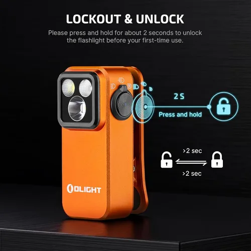 Miniatura 6 de OLIGHT Oclip Pro Linterna EDC de clip, recargable de 500 lúmenes con tres soluciones de iluminación, carga tipo C, luces magnéticas