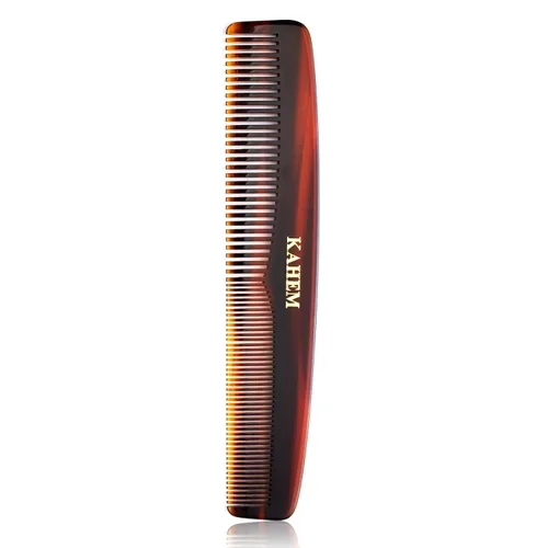 KAHEM Peines de pelo para hombres y mujeres, peine de dientes finos y anchos, peine de barba y bigote, peines profesionales de corte de cabello,
