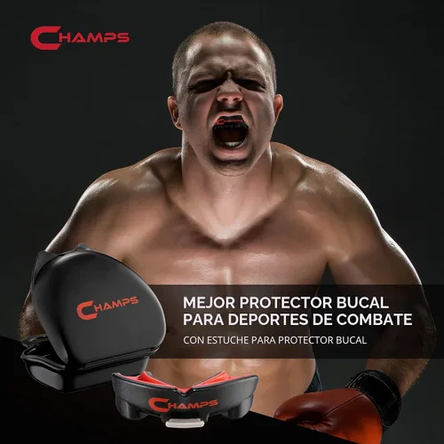Miniatura 7 de Champs MMA Protector Bucal Transpirable para Boxeo, MMA, Jiu Jitsu, Muay Thai, Lucha Libre y Deportes de Combate – Diseño de Fácil Ajuste, Hervir