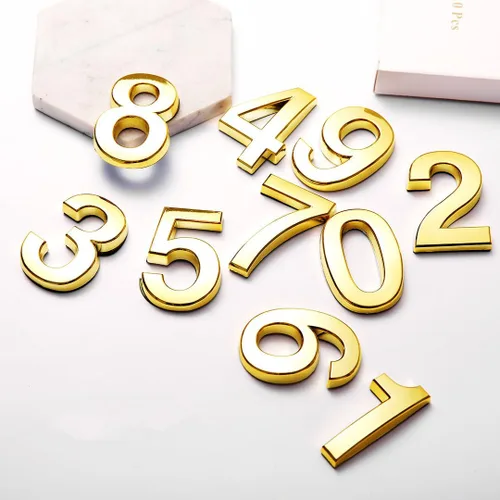 Miniatura 13 de HopeWan - Mini buzón de números de 1.5 pulgadas, número de puerta autoadhesivo, calcomanías pequeñas para decoración de manualidades.