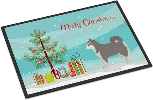 Miniatura 254 de Caroline's Treasures CK3799MAT Akita Shepherd - Tapete de árbol de Navidad de 18 x 27 pulgadas, tapete para puerta delantera, interior y exterior