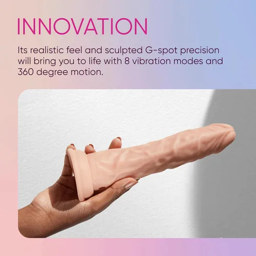 Miniatura 3 de Femme Funn Turbo Shaft - Consolador realista con base de ventosa, juguete sexual realista giratorio de 360°, impermeable, 8 modos de vibración
