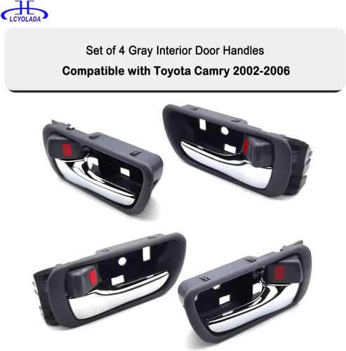 Miniatura 2 de 4 piezas de manijas interiores para puertas de Toyota Camry 2002 2003 2004 2005 2006, delanteras traseras izquierda del conductor y derecha del lado