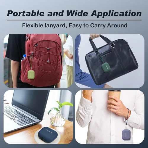 Miniatura 9 de Funda de silicona compatible con Apple AirPods Pro de 2ª generación, con kit de limpieza y 3 pares de puntas de repuesto para las orejas, LED