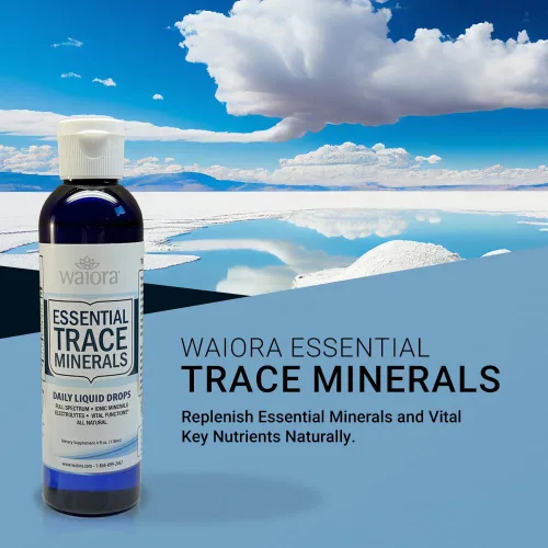 Miniatura 3 de Waiora Minerales traza esenciales Ayuda a reponer minerales perdidos/agotados Más de 60 minerales de traza iónicos Apoya las funciones vitales