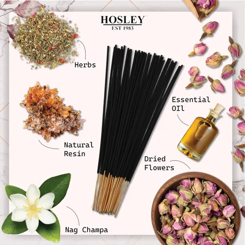 Miniatura 4 de Hosley Paquete de 120 varillas de incienso + paquete de 120 (total 240) – Nag Champa – Paquete a granel perfecto para el hogar, meditación