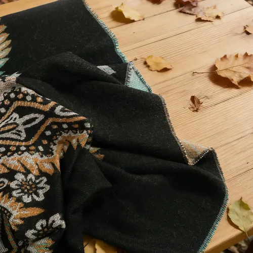 Miniatura 7 de Uyuni Poncho con volantes estilo chal bohemio para mujer, holgado, vintage