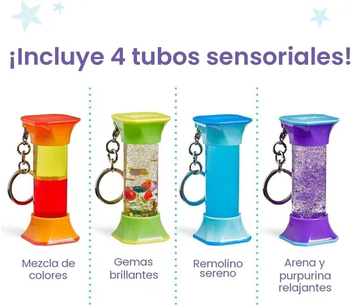 Miniatura 2 de hand2mind Tubos sensoriales relajantes de remolinos, mini llaveros, artículos para aliviar la ansiedad, juguetes calmantes para niños, suministros