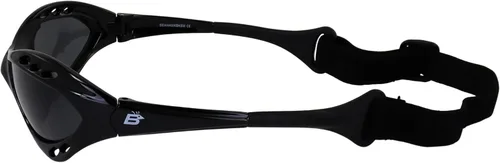 Miniatura 3 de Birdz Gafas de sol Seahawk polarizadas acolchadas 3 pares con correa para deportes acuáticos, surf, kayak, jetski, monturas plateadas y negras