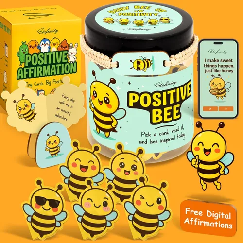 Miniatura 19 de Stofinity Regalos de Conejo de Apoyo Emocional Para Mujeres - Tarjetas de Afirmaciones Diarias Para Mujeres, Afirmaciones Positivas Regalos Para