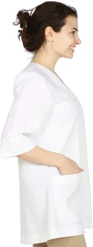 Miniatura 5 de Smockers Judi - Bata de salón profesional, chaqueta de estilista, uniforme de cosmetología, a prueba de blanqueador