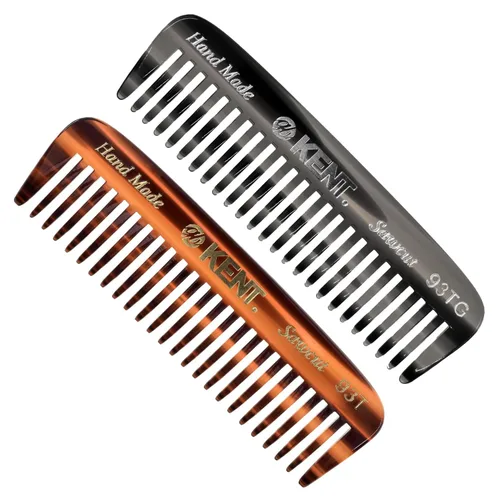 Miniatura 11 de Kent 93T Tokyo White - Peine para barba para hombre, peine de dientes anchos para hombre, ideal para bigotes y barbas y vello facial, peines Blanco
