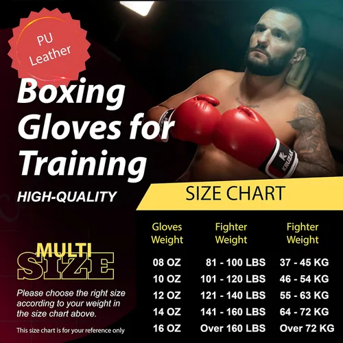 Miniatura 3 de Kruzak - Guantes de boxeo para hombres y mujeres, guantes de sparring y kickboxing, Muay Thai y MMA, 8-16 onzas