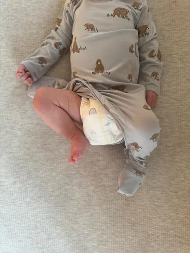 Miniatura 64 de GUNAMUNA Pijama unisex convertible ultrasuave para bebé, mameluco con cremallera para pañales, recién nacido a 24 meses