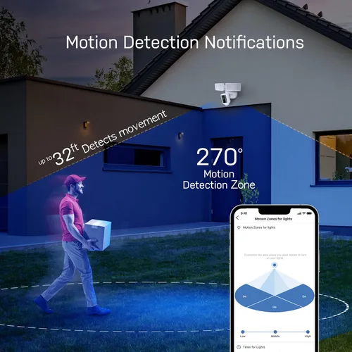 Miniatura 7 de Feit Electric SEC3000/CAM/WIFI Cámara de seguridad LED inteligente para exteriores con sensor de movimiento, audio bidireccional, reflector de 39