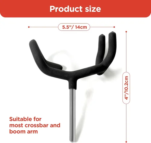 Miniatura 2 de Soporte de poste de micrófono de metal para soportes en C y soportes de micrófono, soporte de cuna mate antideslizante para micrófono