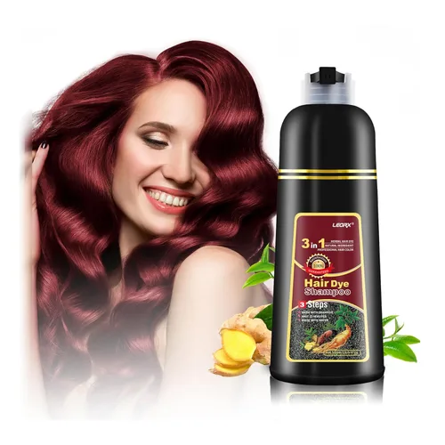 Miniatura 11 de leorx Champú de tinte para el cabello, 3 En 1 Color Miel Claro Champú Tinte para el Cabello Para Refrescar el Cabello Instantáneo Champú Para Light