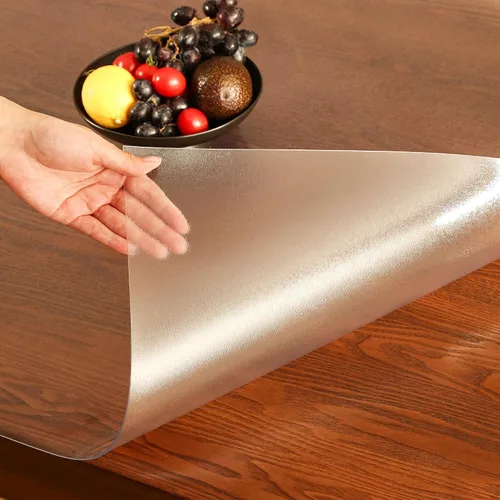 Miniatura 12 de ETECHMART Protector de mesa de plástico transparente rectangular de 12 x 24 pulgadas, protector de mesa grueso impermeable transparente para mesa